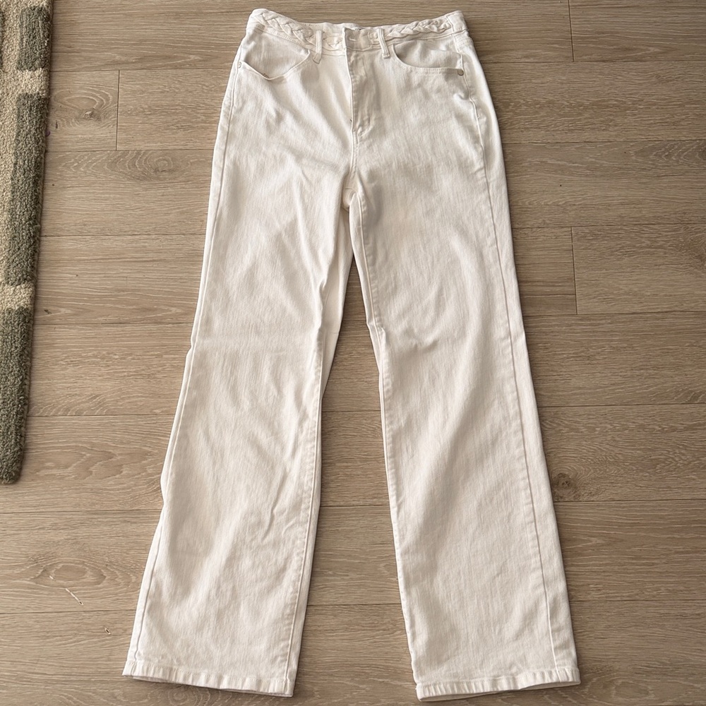 Judy Blue Women's Straight-Leg White Jeans